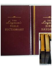 THE LAYMAN’s BIBLE Lot 2 Bible Handbook/ Dictionary Gold Gilded Barbour picture