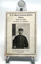 1909 U.S. Naval Training Station Dinner Commander E.W. Eberle USN San Francisco picture