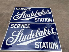 RARE PORCELAIN STUDEBAKER ENAMEL SIGN 42 INCHES DOUBLE SIDED LOT OF 2 picture