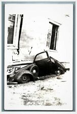 c1940's Earthquake Disaster Scene Car House El Centro CA RPPC Photo Postcard picture