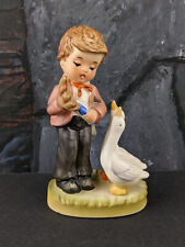 ARNART 5th Ave Life on the Farm Porcelain Figurine Boy Feeding Geese Baseball picture