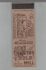 Matchbook Cover Federal Match Co. The Old Mill Est.1684 Arlington, MA picture