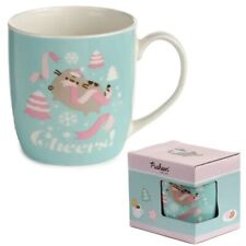 Pusheen The Cat Mug Cup Holiday Christmas Winter Porcelain Gift Box NEW picture