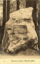 Vintage Postcard- 33. Ralph W. Emerson's Grave, Concord, Mass. Unposted 1910 picture