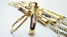 Brass Nautical Lot of 10 Pcs Vintage Style Hourglass Sand Timer key chain Ring picture