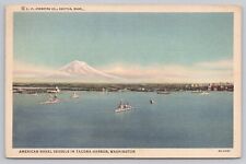 American Navel Vessels, Tacoma Harbor, Washington, WA, Vintage Postcard picture