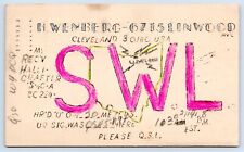 QSL CB Ham Radio SWL Cleveland Ohio Vtg Cuyahoga County OH 1948 Handmade Card picture