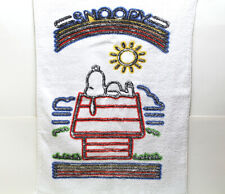 Vintage Snoopy Dish Towel Hand Towel Utica Fine Arts J.P. Stevens White 22