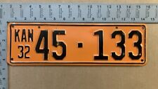 1932 Kansas license plate 45-133 YOM DMV Doniphan Ford Chevy Dodge 15411 picture