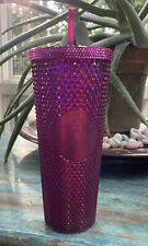 NEW Starbucks 2022 US BERRY Bling Diamond Stud 24oz Cup Tumbler AUTHENTIC Rare picture
