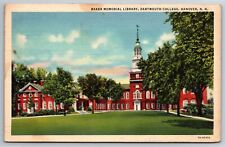 Postcard Hanover New Hampshire Dartmouth College Baker Memorial Library picture