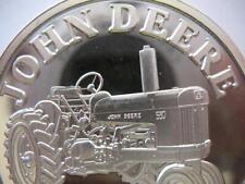 1-OZ.JOHN DEERE MODEL 530 TRACTOR CHRISTMAS GIFT.999 PROOF EDT SILVER COIN+GOLD picture
