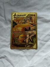 Leon Charizard V Character Rare Holo Pokemon TCG Gold Metal Foil Card picture