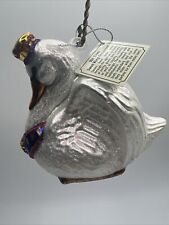 OWC Old World Christmas Blown Glass Swan King Ornament Very Rare picture
