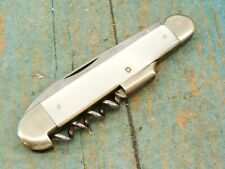 ANTIQUE SWEDISH MOP PEARL FOLDING CHAMPAIGN CORKSCREW POCKET KNIFE KNIVES TOOLS picture