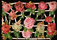 German Embossed Vintage Style Scrap Die Cut - Stunning Roses / Flowers   EF7362 picture
