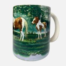 Vintage Chincoteague Wild Ponies Mug Ceramic Kevin McBride Island Artwork 10 Oz picture