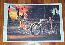 Vintage David Mann Easy Riders KNIGHT RIDER Motorcycle Biker Tapestry RARE picture