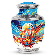 Urban Basketball Explosion Art Large Cremation Containers For Burial 200 cu In picture