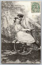 Romantic Bicycle Themed Series of 6 French Post Cards c1905?-1912? picture