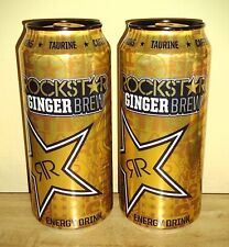 2X Rockstar Energy Drink GINGER BREW Lot of 2 FULL SEALED 16oz Cans picture