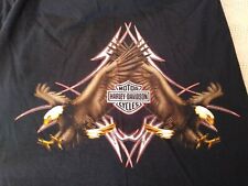 VTG HARLEY DAVIDSON T Shirt NEW CASTLE DE MIKE'S FAMOUS XL-XXL 2000 SIDE EAGLES picture