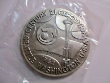 MASSIVE 5 1/2 OZ SILVER MEDAL 1962 SEATTLE WORLD'S FAIR BY US MINT-ONE TIME SALE picture