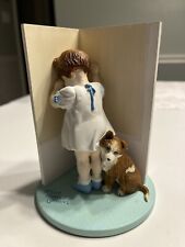 Vtg 1992 Bessie Pease Gutmann Girl Dog In Disgrace Figurine Danbury Mint 5