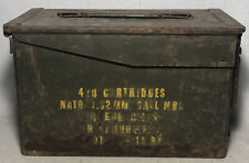 Vintage Ammo Box 420 Cartridges Nato 7.62 mm Ball M80 picture