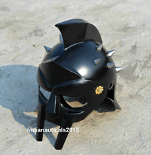 Black Antique Gladiator Helmet Medieval Maximus Steel Gladiator Helmet picture