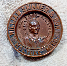 VTG Ames Sword Indian advertising paperweight bronze William Skinner Holyoke Mas picture