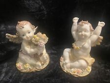 Set of two adorable vintage collectors angel figurines picture