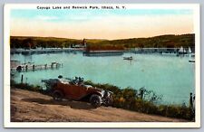 Postcard Ithaca NY Cayuga Lake and Renwick Park picture