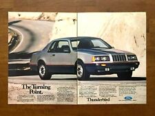 1986 Ford Thunderbird Vintage Print Ad/Poster 80s Car Man Cave Bar Art Décor  picture