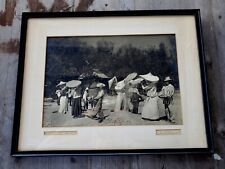Exceptional 1958 Midcentury Framed Photo - Winnowing Rice in Philippines picture