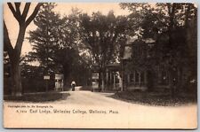 Vtg Massachusetts MA Wellesley College East Lodge 1905 Rotograph View Postcard picture