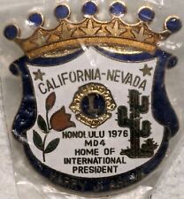 1976 Lions Club International MD4 California Nevada - Honolulu Pin picture