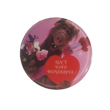 Vintage 1987 Alf TV Show  Aint Love Wonderful  Pinback Button Alien picture