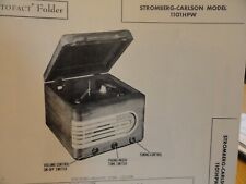 Vintage Sams Photofact Manual STROMBERG-CARLSON MODEL 1101HPW picture