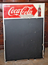 VINTAGE 1960S COCA COLA Menu - Blackboard Metal Sign 28