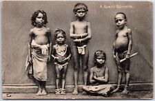 VINTAGE POSTCARD A QUINTETTE OF INDIGENOUS CEYLONESE CHILDREN c. 1910 (SCARCE) picture