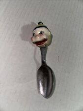 Vintage Kitsch Clown face Spoon Creepy Rare Ceramic Stainless Steel. READ Rare picture
