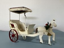 Wooden horse and carriage hand painted Vintage Christmas decoration or toy picture