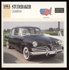1953 Studebaker Champion  Classic Cars Card picture