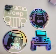 Vintage looking JEEP STICKERS 4 PACK  picture