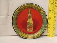 1910's Advertising Tin Litho Tip Tray, Indianapolis Brewing Co w/Bottle, 5