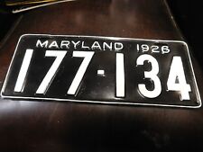 Vintage Maryland License Plate MD #177-134 Tag Expired in 1926 picture