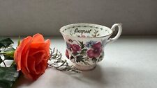Vintage Royal Albert Flower of The Month August Poppy Bone China Teacup, England picture