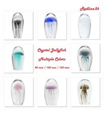Decorative Crystal Jellyfish Paperweight Decor Multiple Colors (3.5