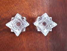 Set of 2 Glass Taper Candle Holders  2